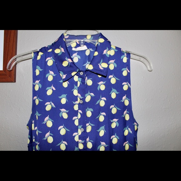 Maison Jules Lemon Print Romper - Picture 2 of 4